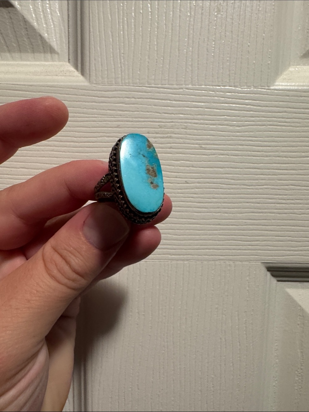 Turquoise Oval Statement Ring - Unbranded